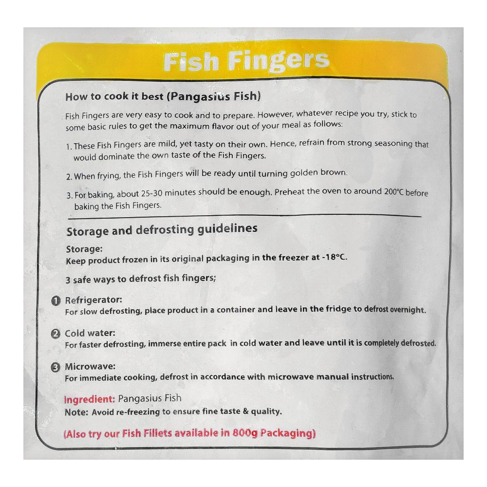 Menu Fish Fingers, Pangasius Fish, 800g - Image 3