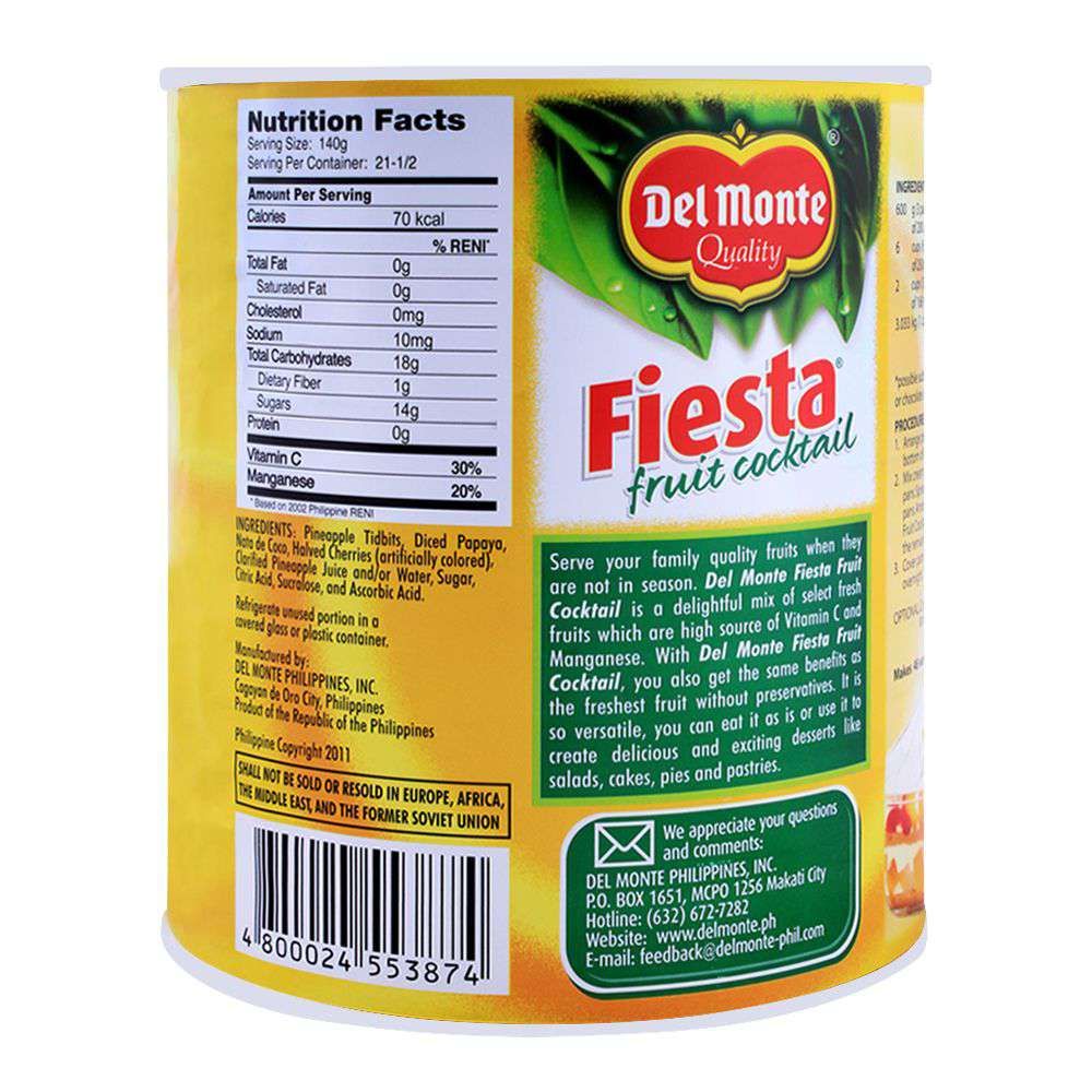 Delmonte Fiesta Fruit Cocktail 3.03Kg - Image 2