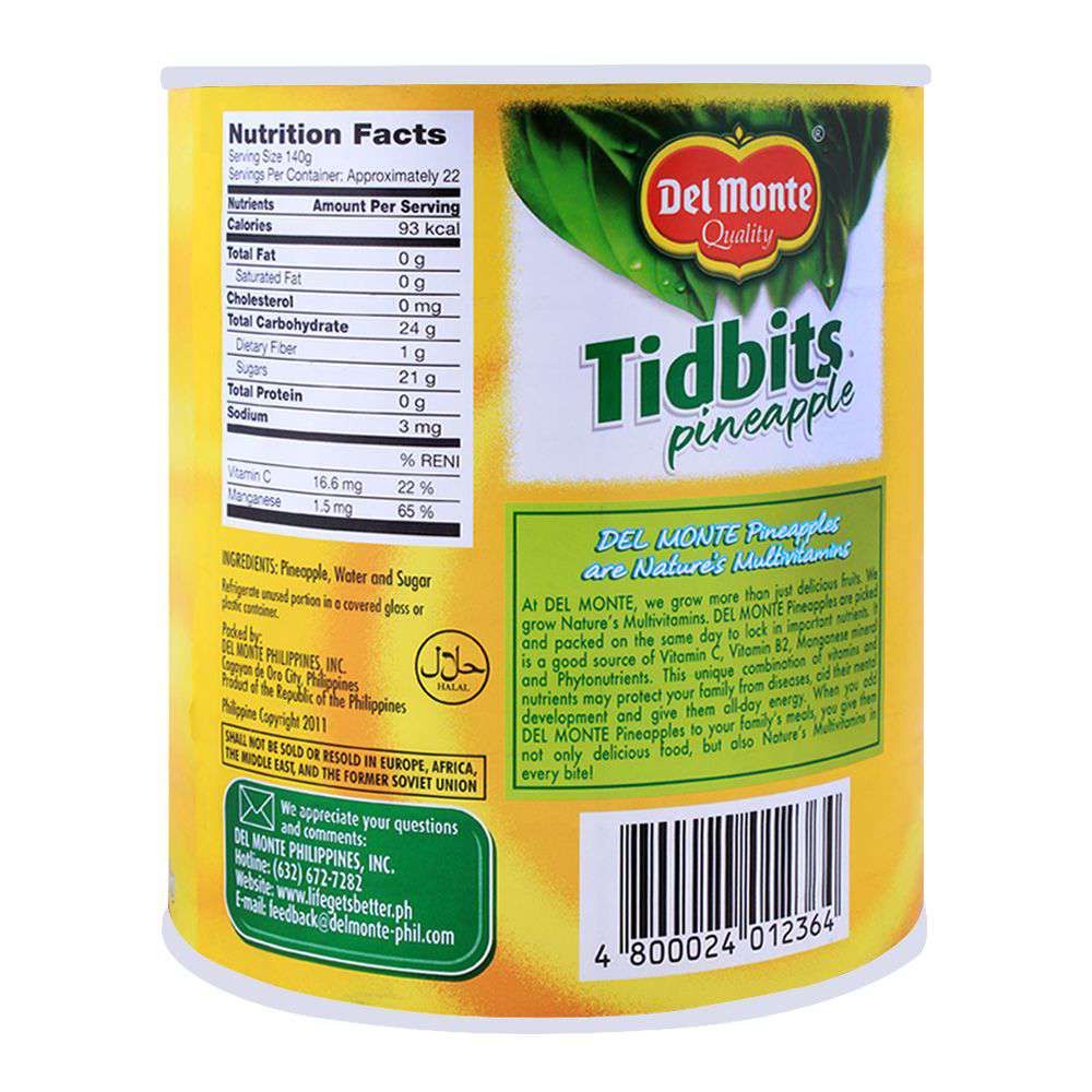 Delmonte Pineapple Tidbits 3.062Kg - Image 2