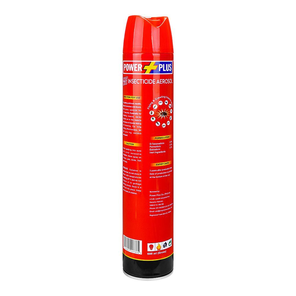 Power Plus Fast Kill Insecticide Aerosol, 600ml - Image 2