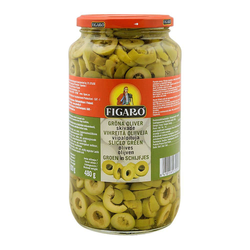 Figaro Sliced Green Olives, 920g - Main Image