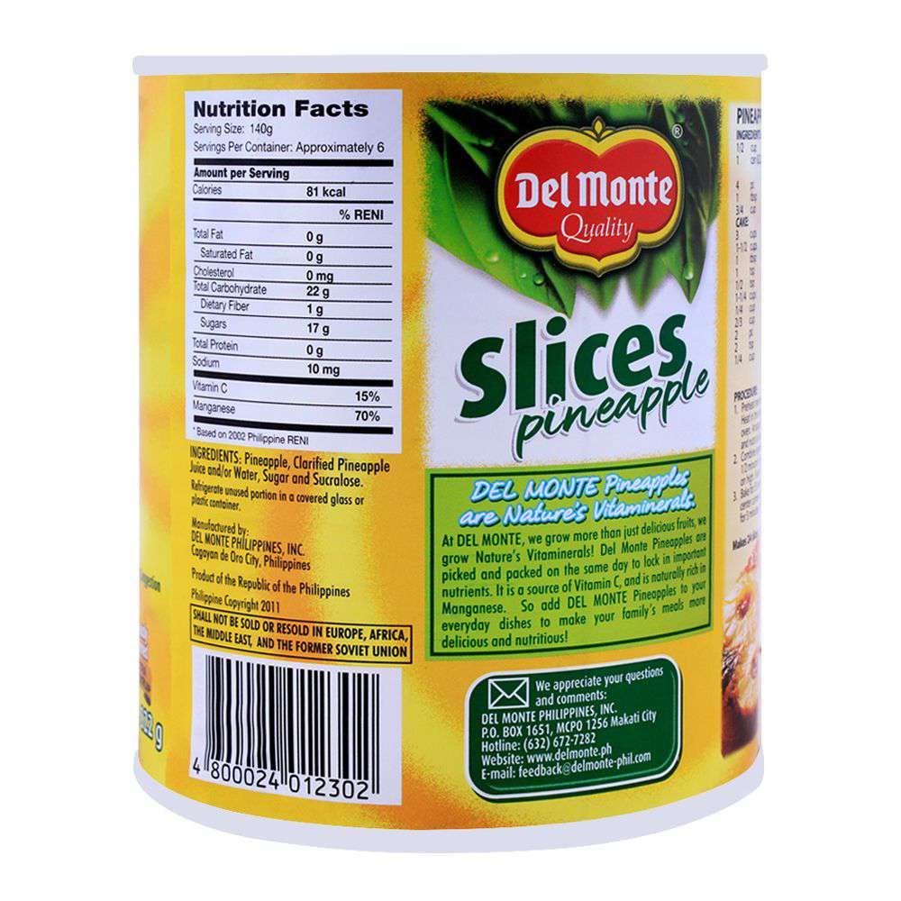 Delmonte Pineapple Slices 822g - Image 2