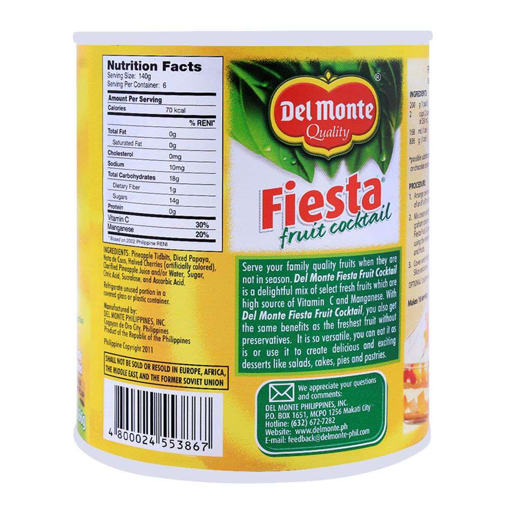 Delmonte Fiesta Fruit Cocktail 836g - Image 2