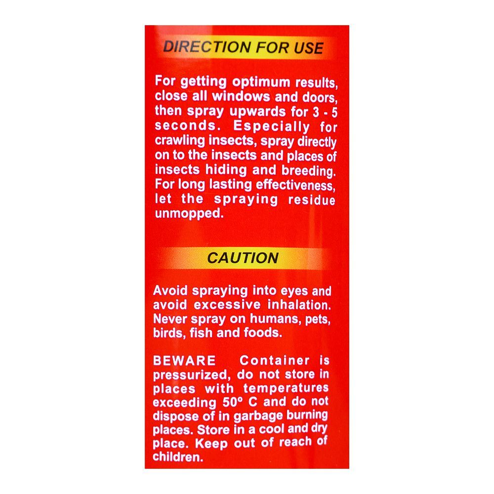 Power Plus Fast Kill Insecticide Aerosol, 500ml - Image 3