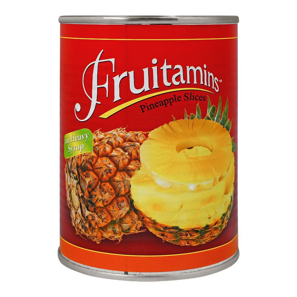 Fruitamins Pineapple Slices In Heavy Syrup, Tasty & Delicious Canned Fruit, 545g - Main Image