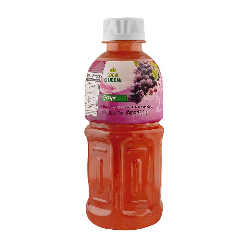 Coco Queen Nata De Coco Grape Juice, 320ml - Main Image