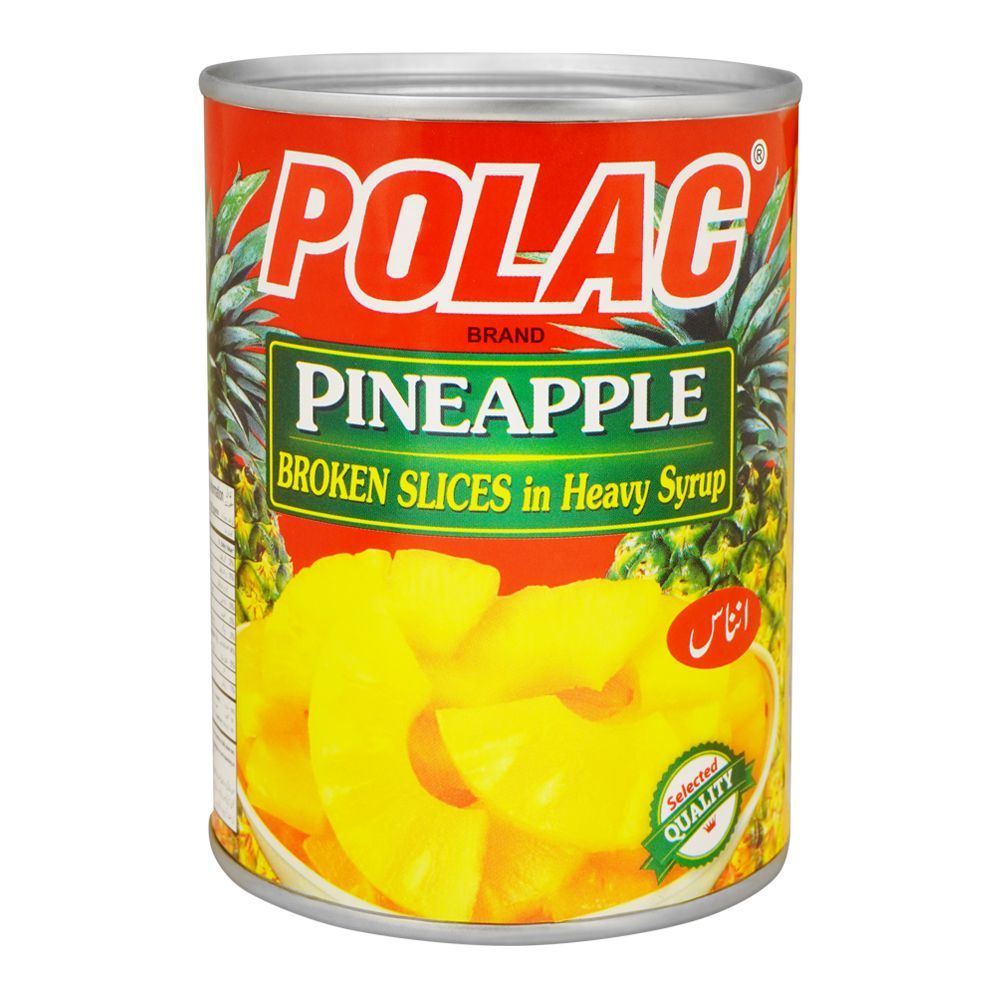 Polac Pineapple Broken Slices In Heavy Syrup, Tasty & Delicious Canned Fruit, 545g - Main Image