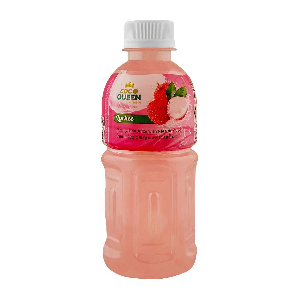 Coco Queen Nata De Coco Lychee Juice, 320ml - Main Image