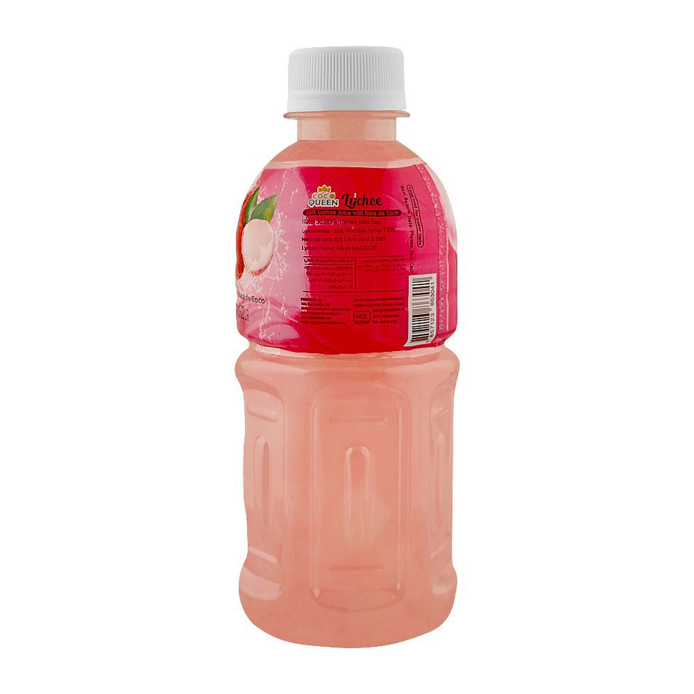 Coco Queen Nata De Coco Lychee Juice, 320ml - Image 2