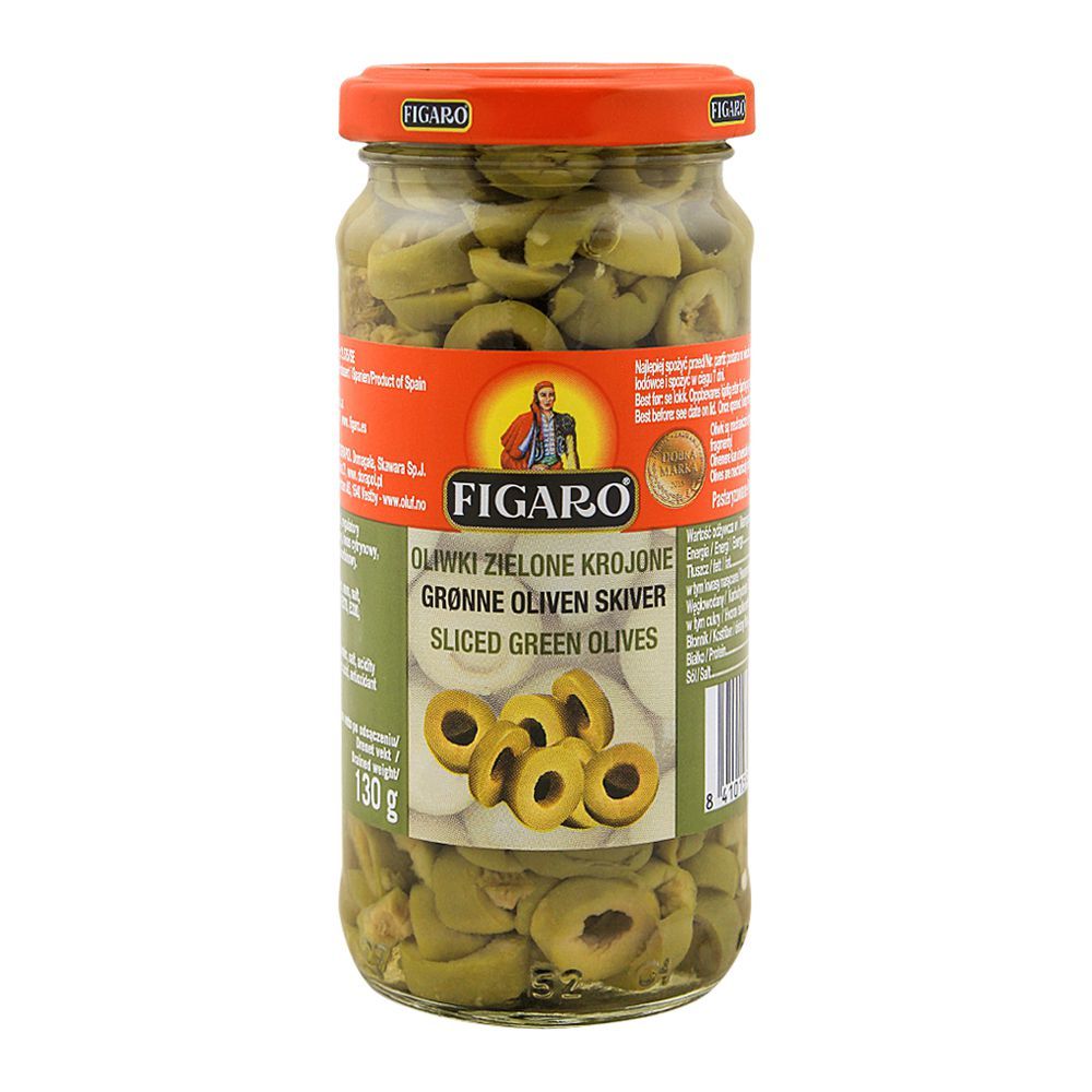 Figaro Sliced Green Olives, 240g - Main Image