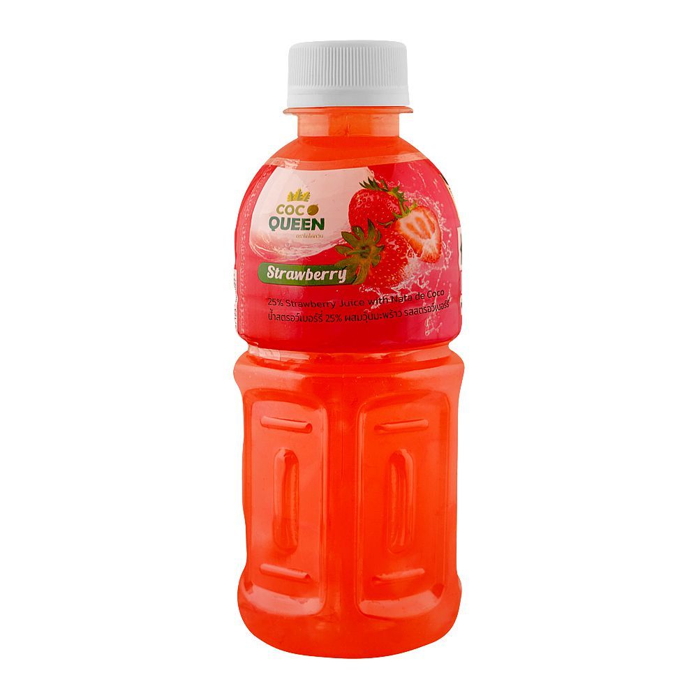 Coco Queen Nata De Coco Strawberry Juice, 320ml - Main Image