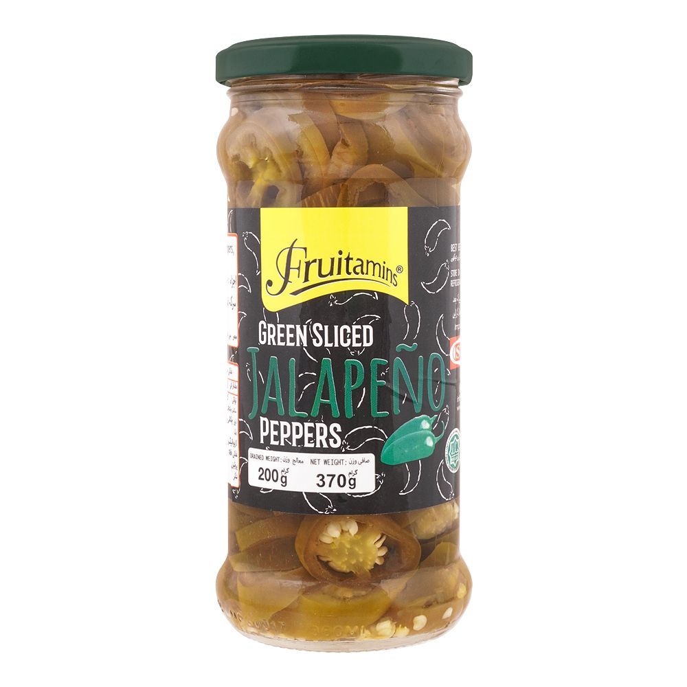 Fruitamins Green Sliced Jalapeno Peppers, 370g - Main Image