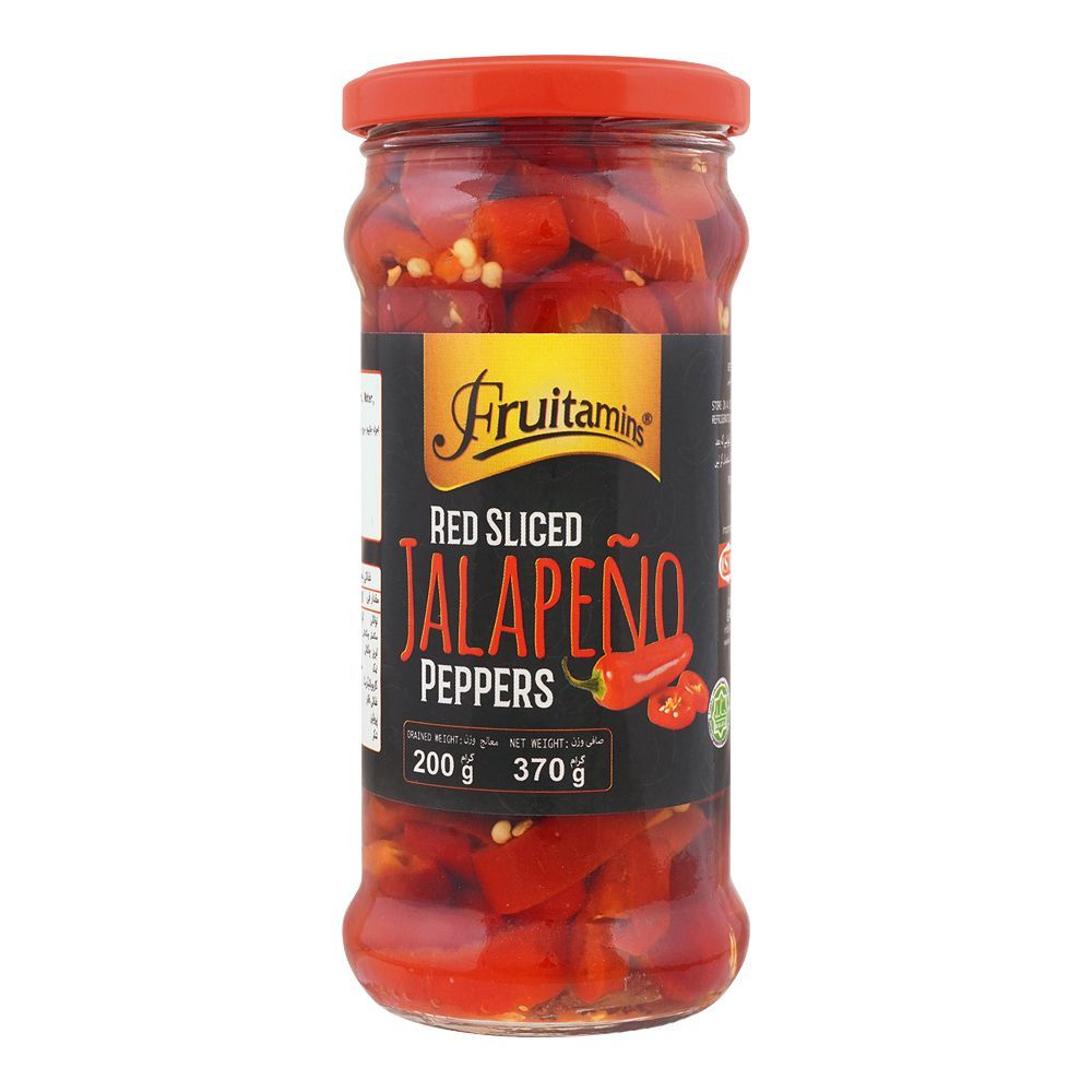 Fruitamins Red Sliced Jalapeno Peppers, 370g - Main Image