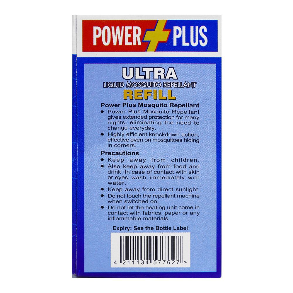 Power Plus Ultra Blue Liquid Mosquito Repellant Refill, 45ml - Image 2