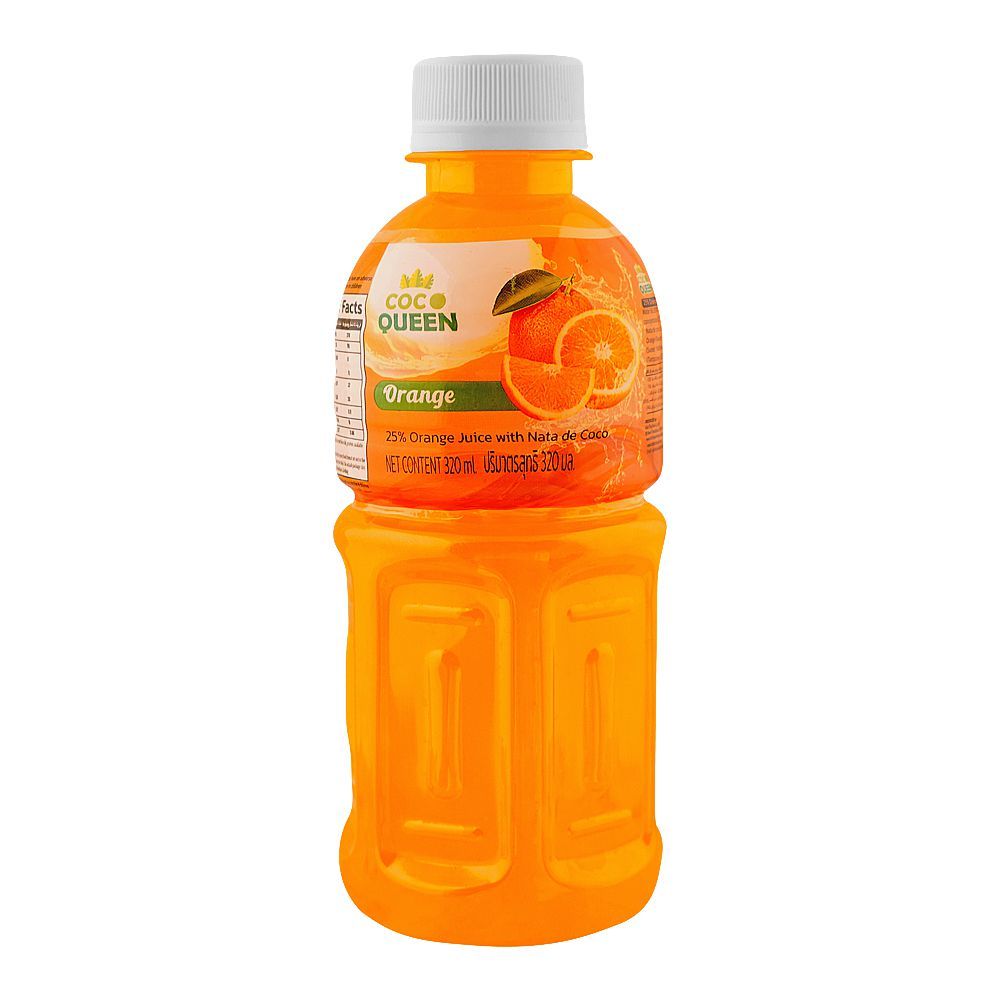 Coco Queen Nata De Coco Orange Juice, 320ml - Main Image