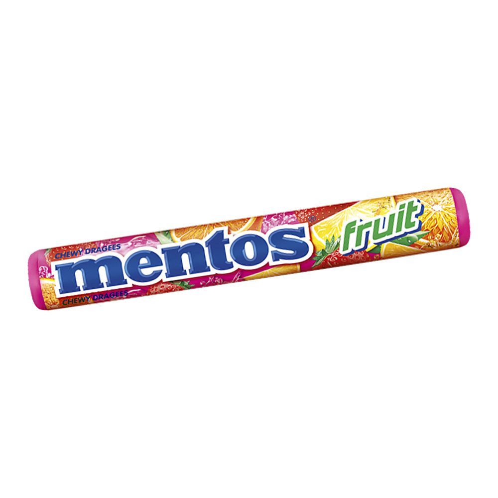 Mentos Chewy Dragees, Fruit, Roll,37.5g - Main Image