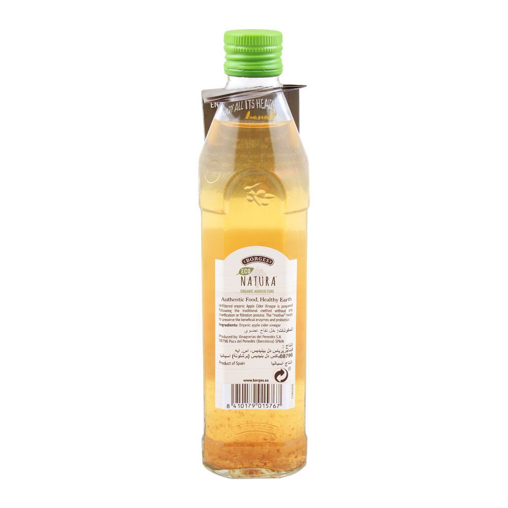 Borges Organic Apple Cider Vinegar, Unfiltered, 500ml - Image 2