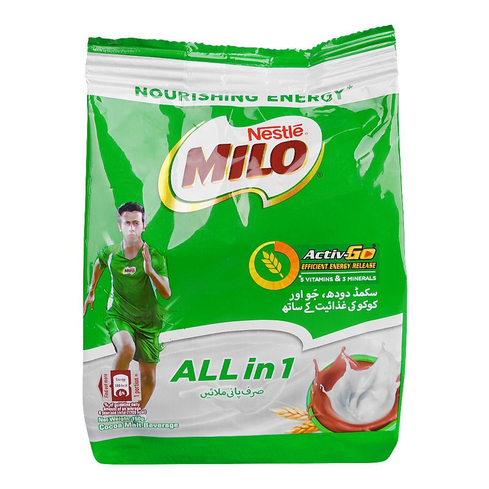 Nestle Milo All-in-1 Powder, 150g Pouch - Main Image