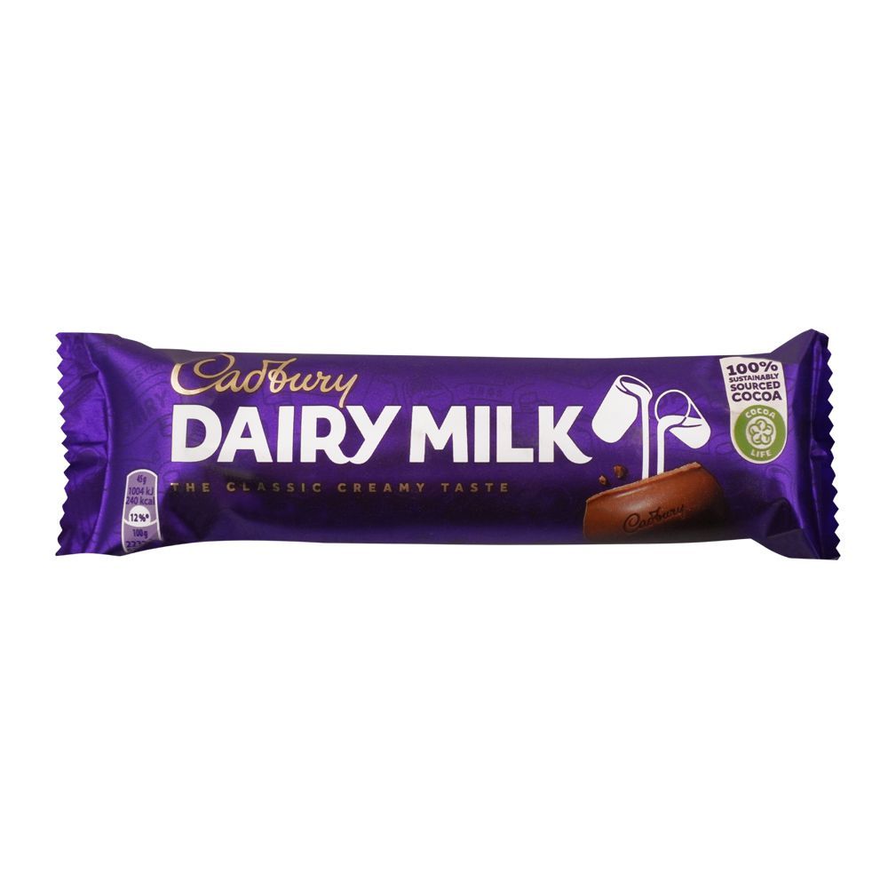 Cadbury Dairy Milk Chocolate, The Classic Creamy Taste, 45g (Imported) - Main Image