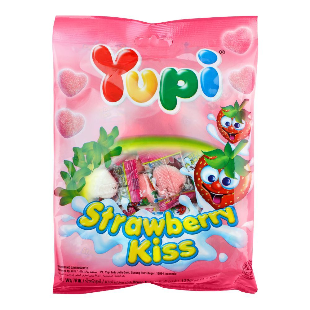 Yupi Strawberry Kiss Gummy, 120g - Main Image