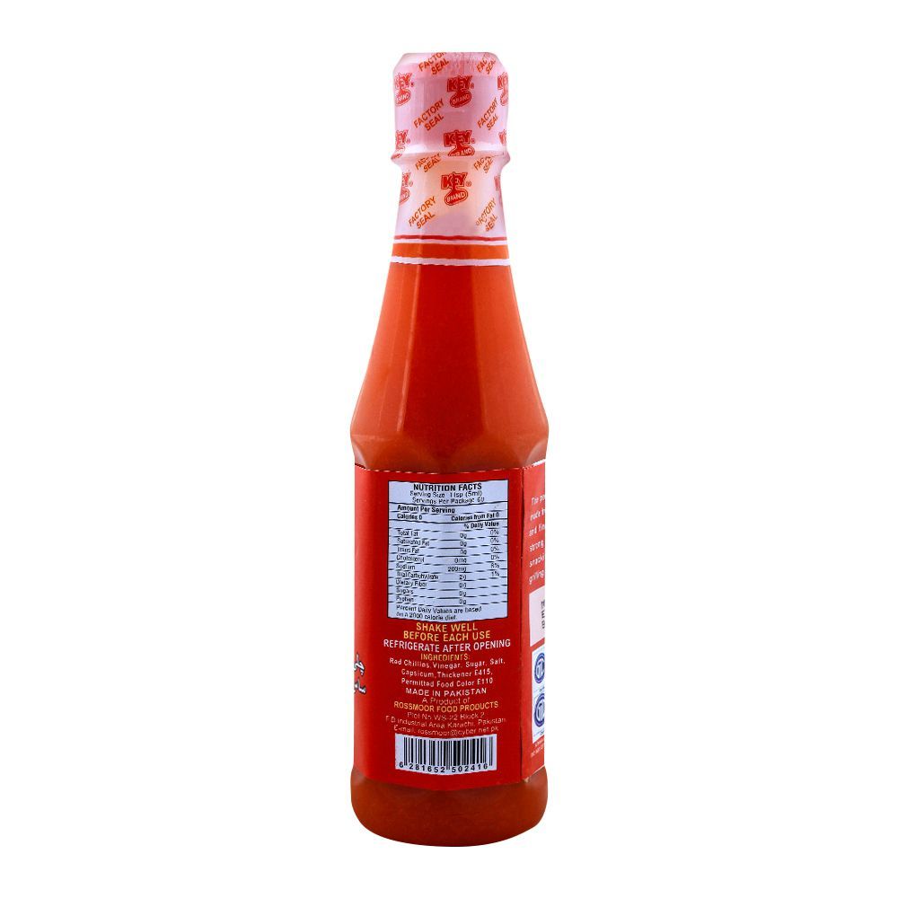 Key Brand Chilli Sauce, Red & Hot, 300ml - Image 2