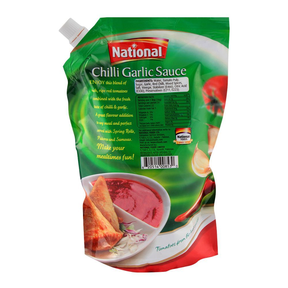 National Chilly Garlic Pouch 500gm - Image 2