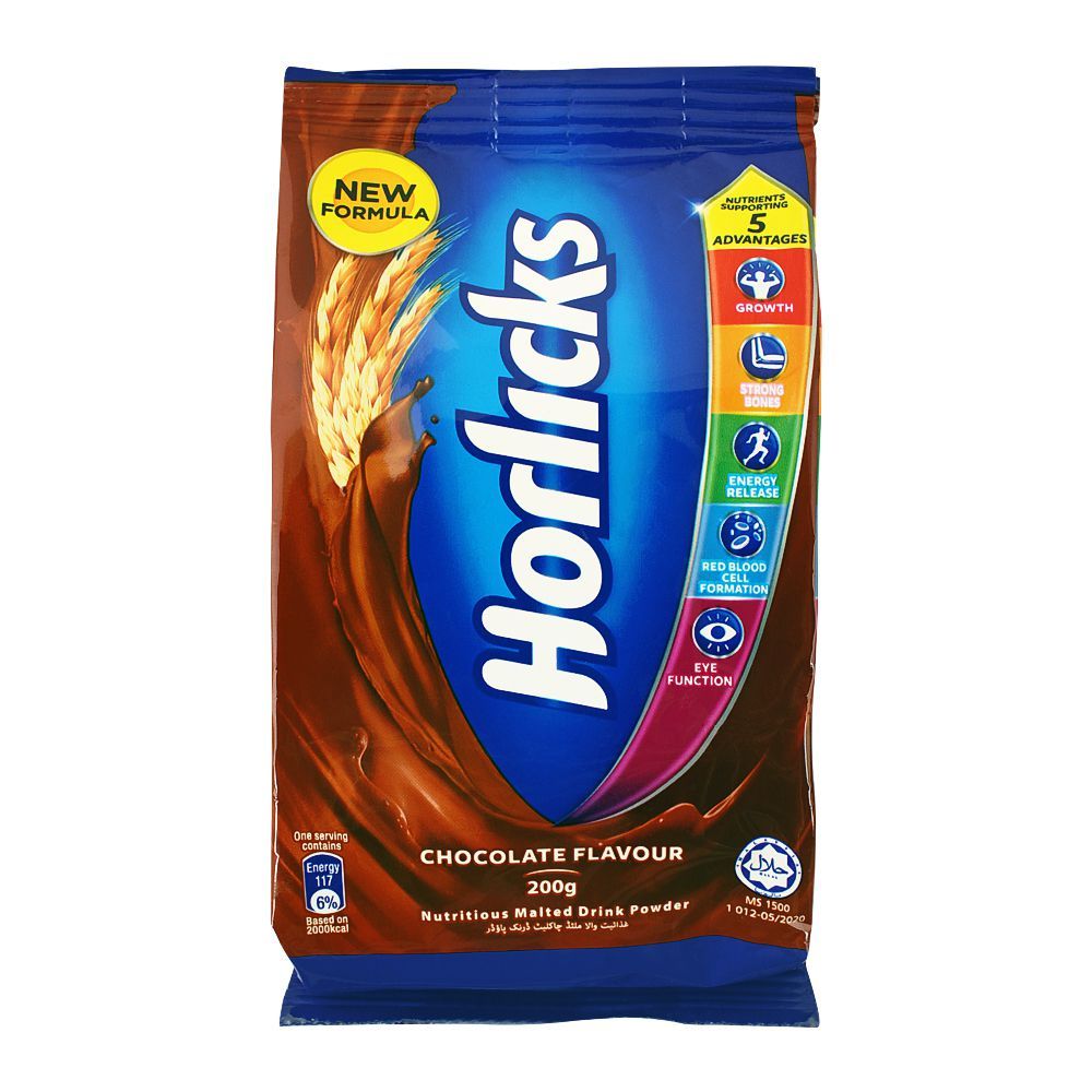 Horlicks Chocolate, Pouch, 200g - Main Image