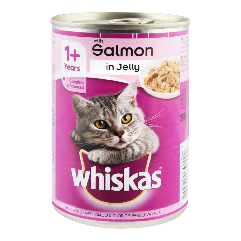 Whiskas Salmon In Jelly Cat Food, Tin, 390g - Main Image