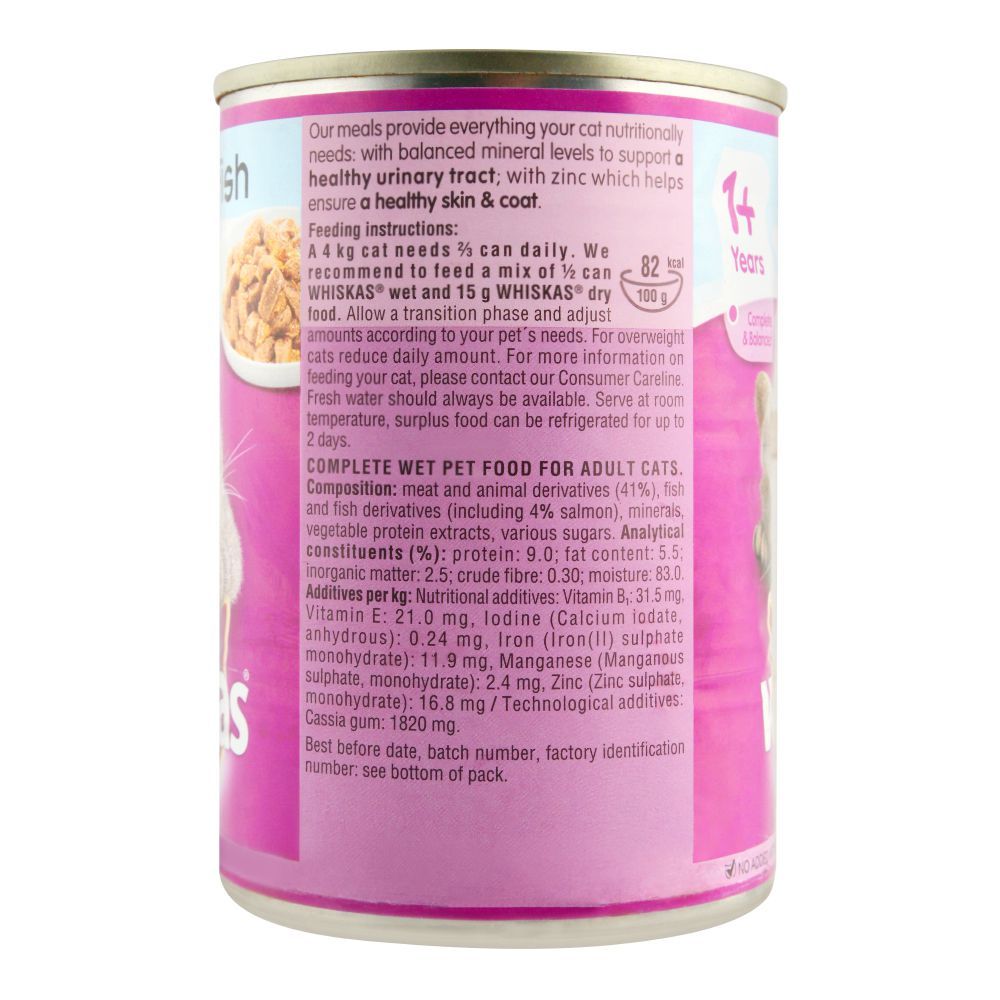 Whiskas Salmon In Jelly Cat Food, Tin, 390g - Image 2