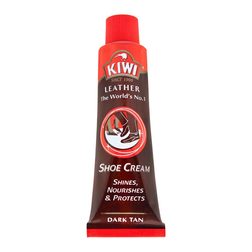 Kiwi Shoe Cream Tube, Dark Tan - Main Image