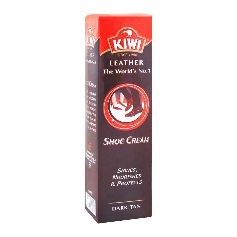 Kiwi Shoe Cream Tube, Dark Tan - Image 2