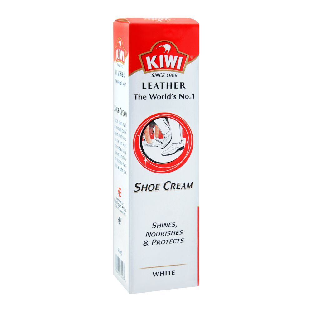 Kiwi Shoe Cream Tube, White, 45ml - Image 2