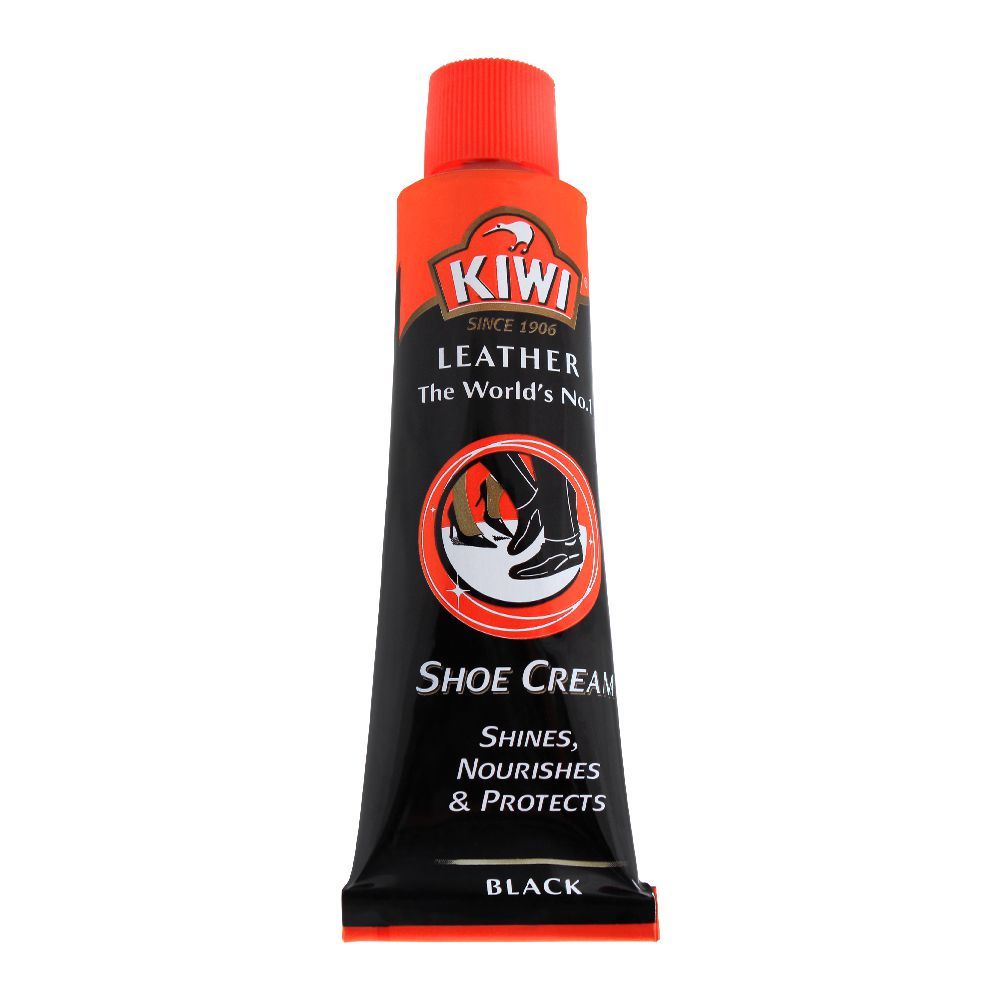 Kiwi Shoe Cream Tube, Black, 45ml - Main Image