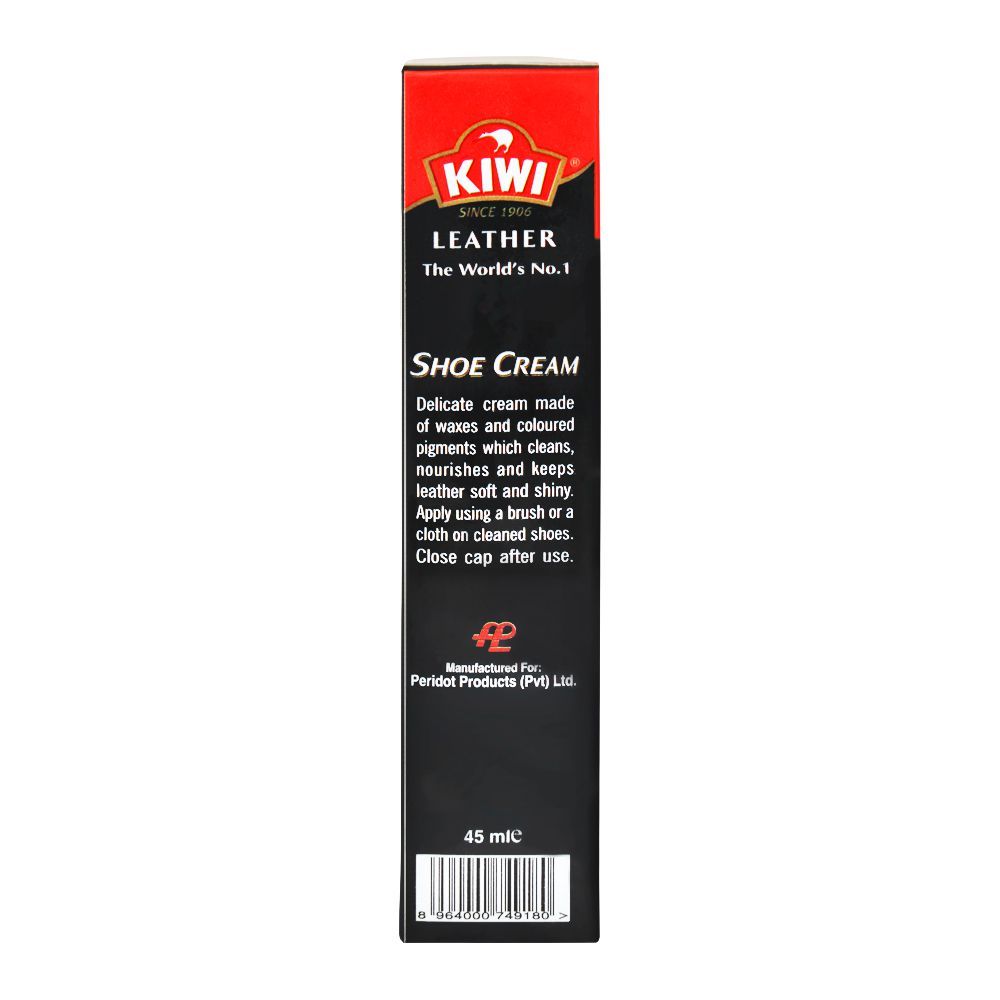 Kiwi Shoe Cream Tube, Black, 45ml - Image 3