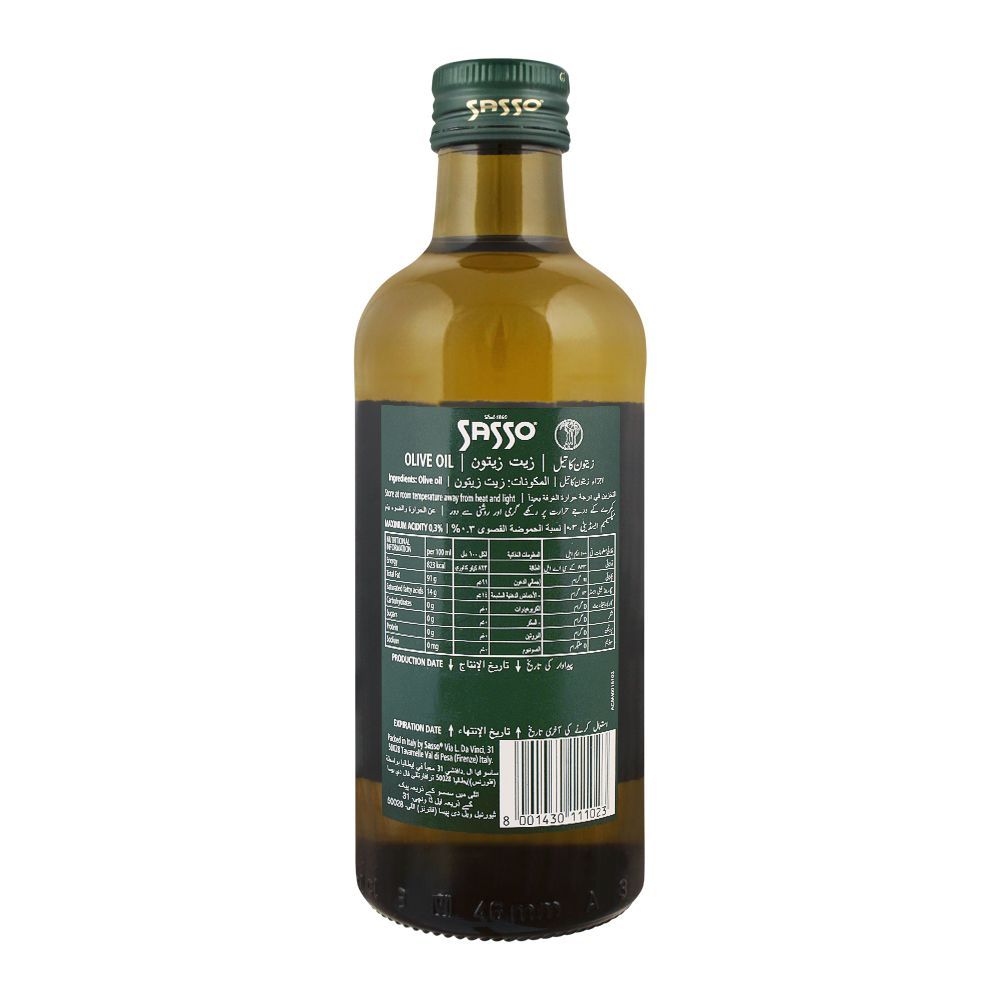 Sasso Olive Oil, Bottle, 500ml - Image 2