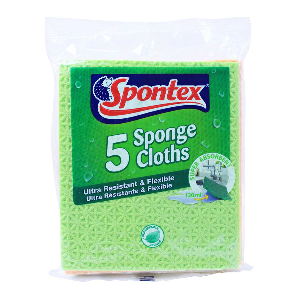 Spontex Sponge Cloths, 5-Pack - Main Image