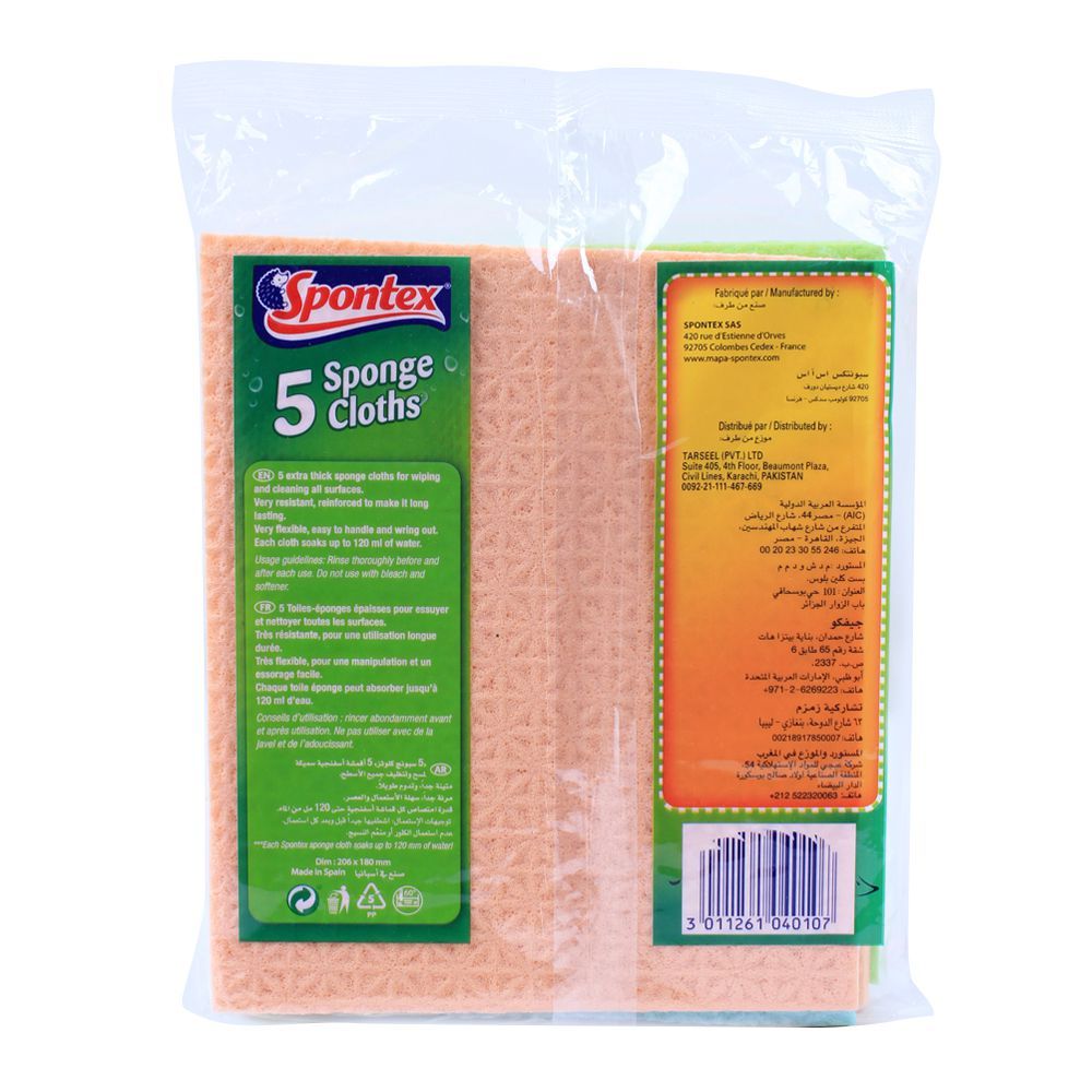 Spontex Sponge Cloths, 5-Pack - Image 2