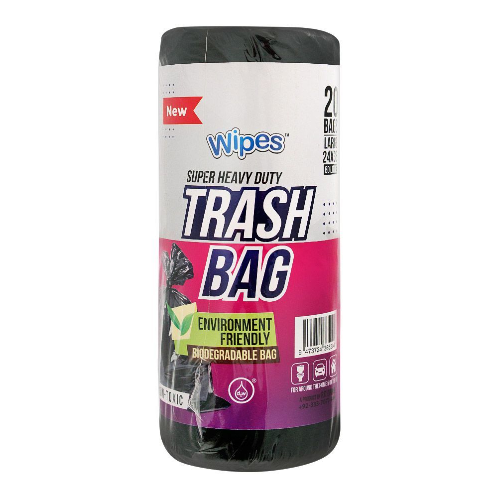 Wipes Trash Bags, Large, 24x36 Inches, 20-Pack - Main Image