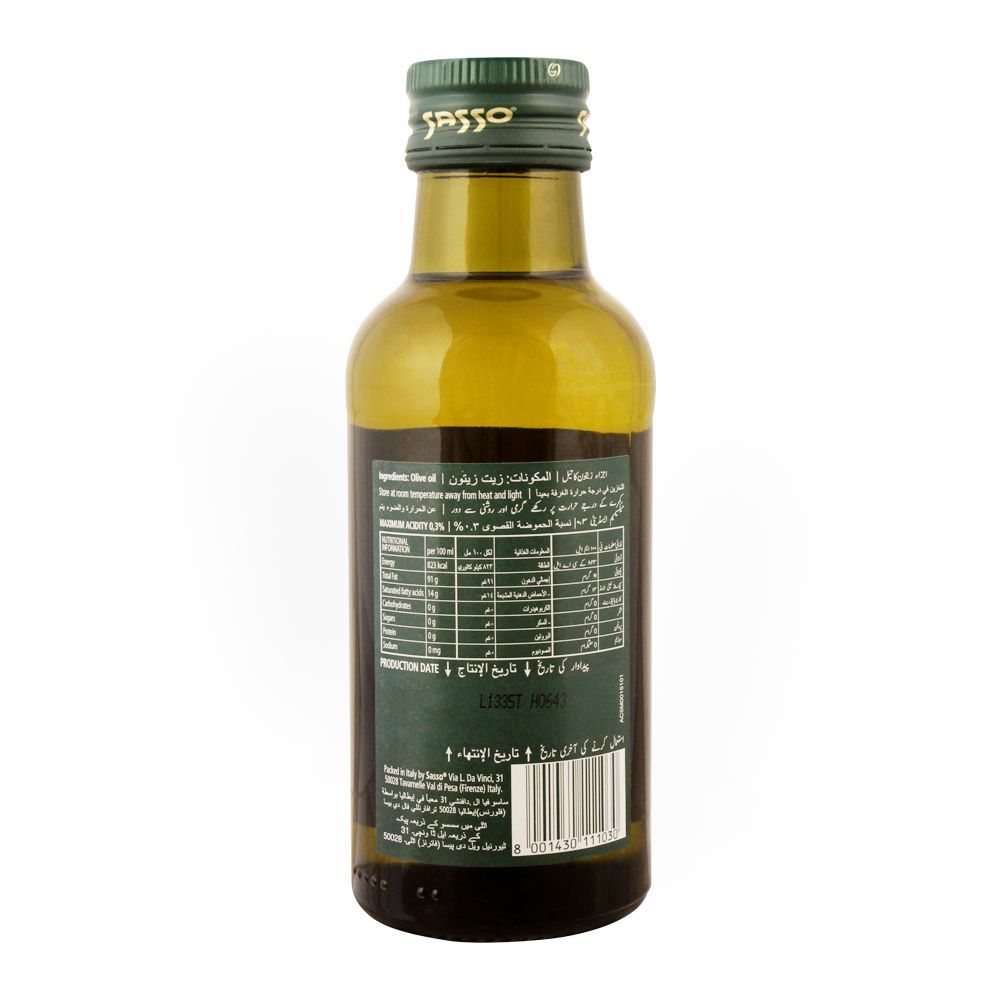 Sasso Olive Oil, 250ml, Bottle - Image 2