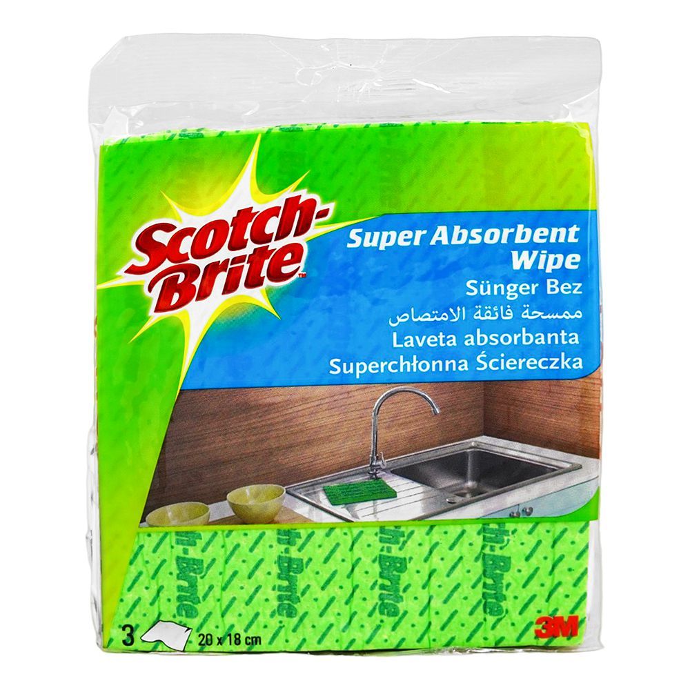 Scotch Brite Super Absorbent Wipe, 3-Pack - Main Image