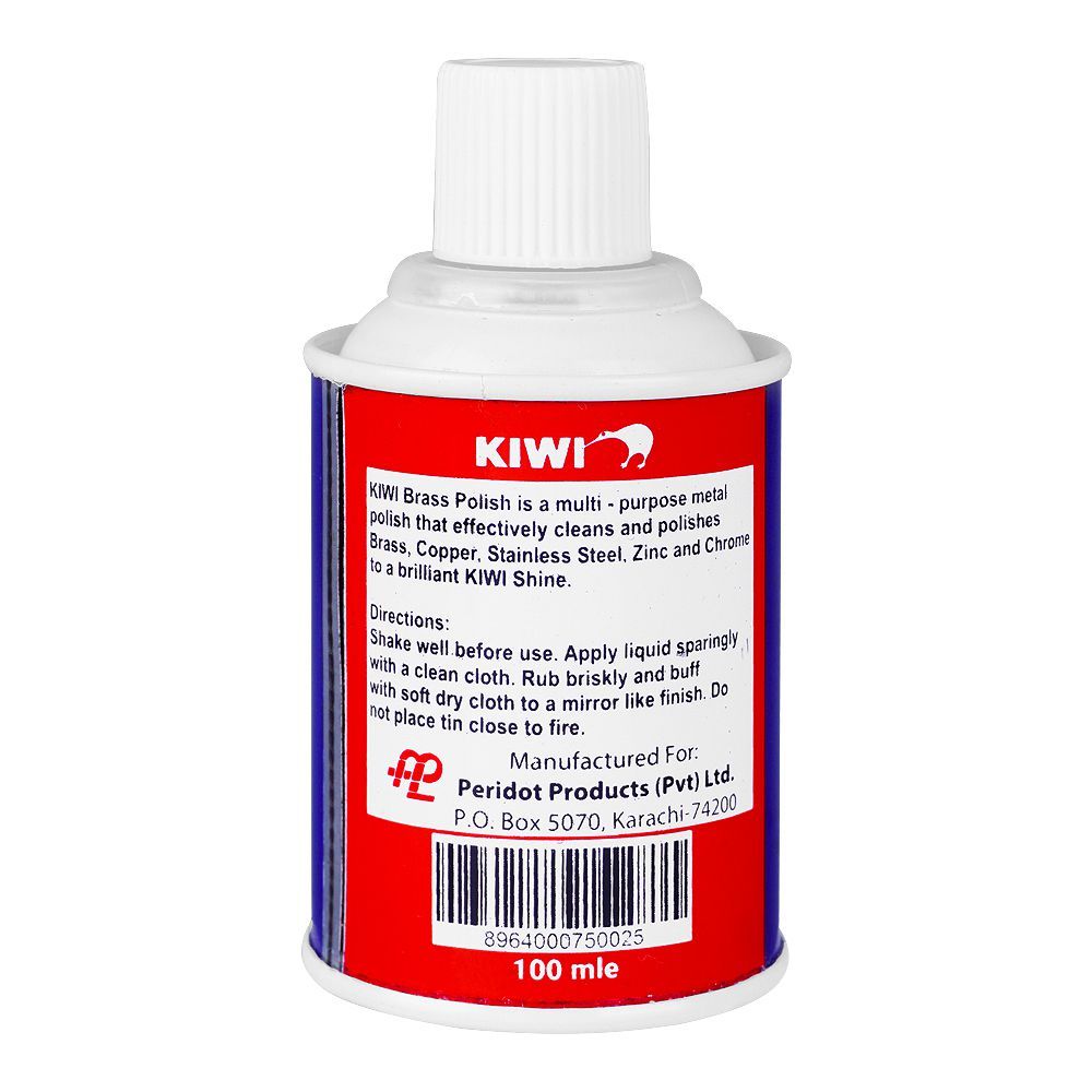 Kiwi Brass Polish, For All Metal Surfaces, 100ml - Image 2