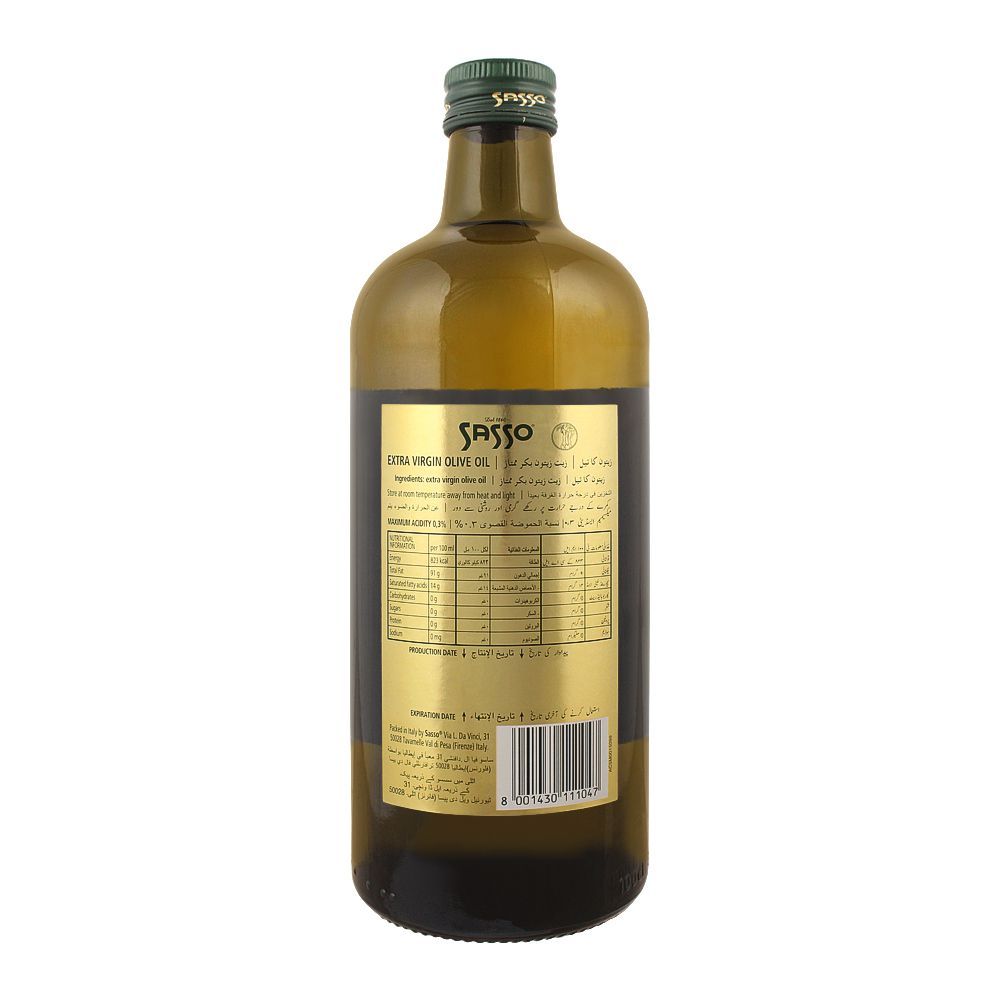 Sasso Extra Virgin Olive Oil, Bottle, 1000ml - Image 2