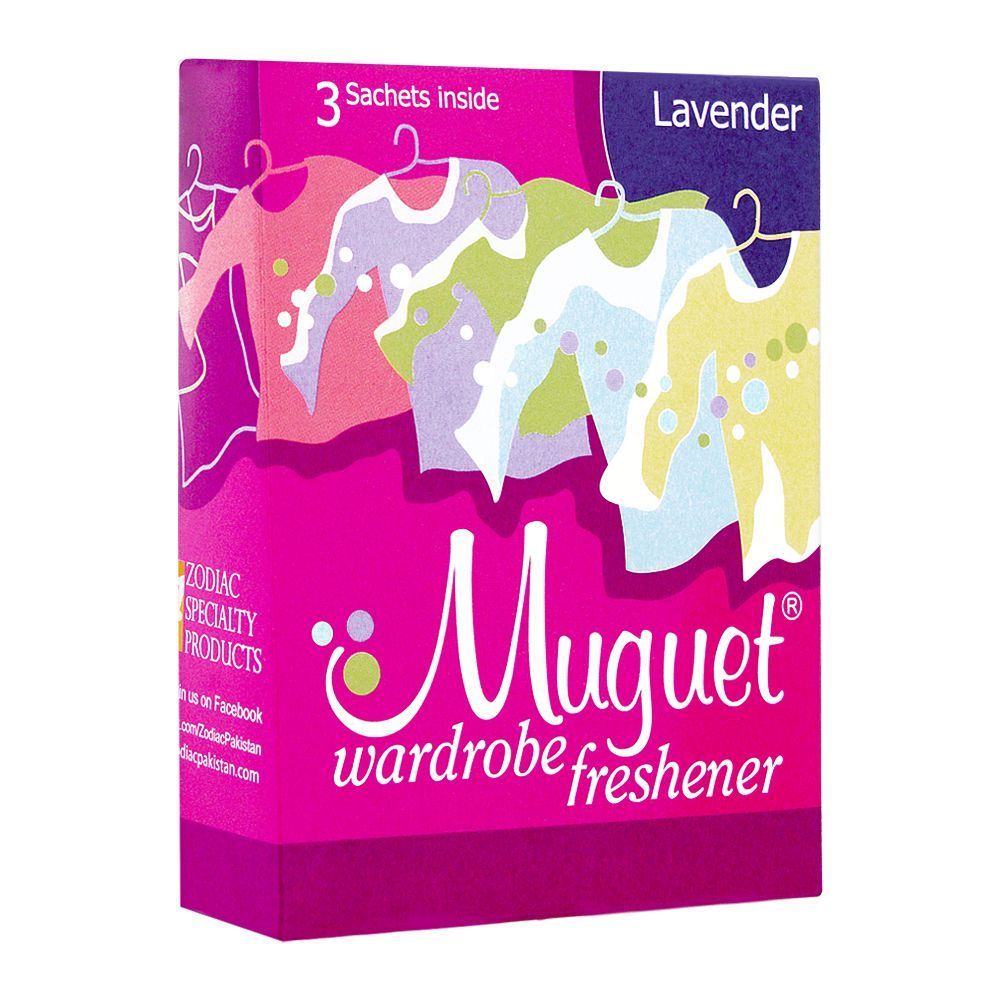 Muguet Wardrobe Freshener, Lavender, 3 Sachets - Main Image