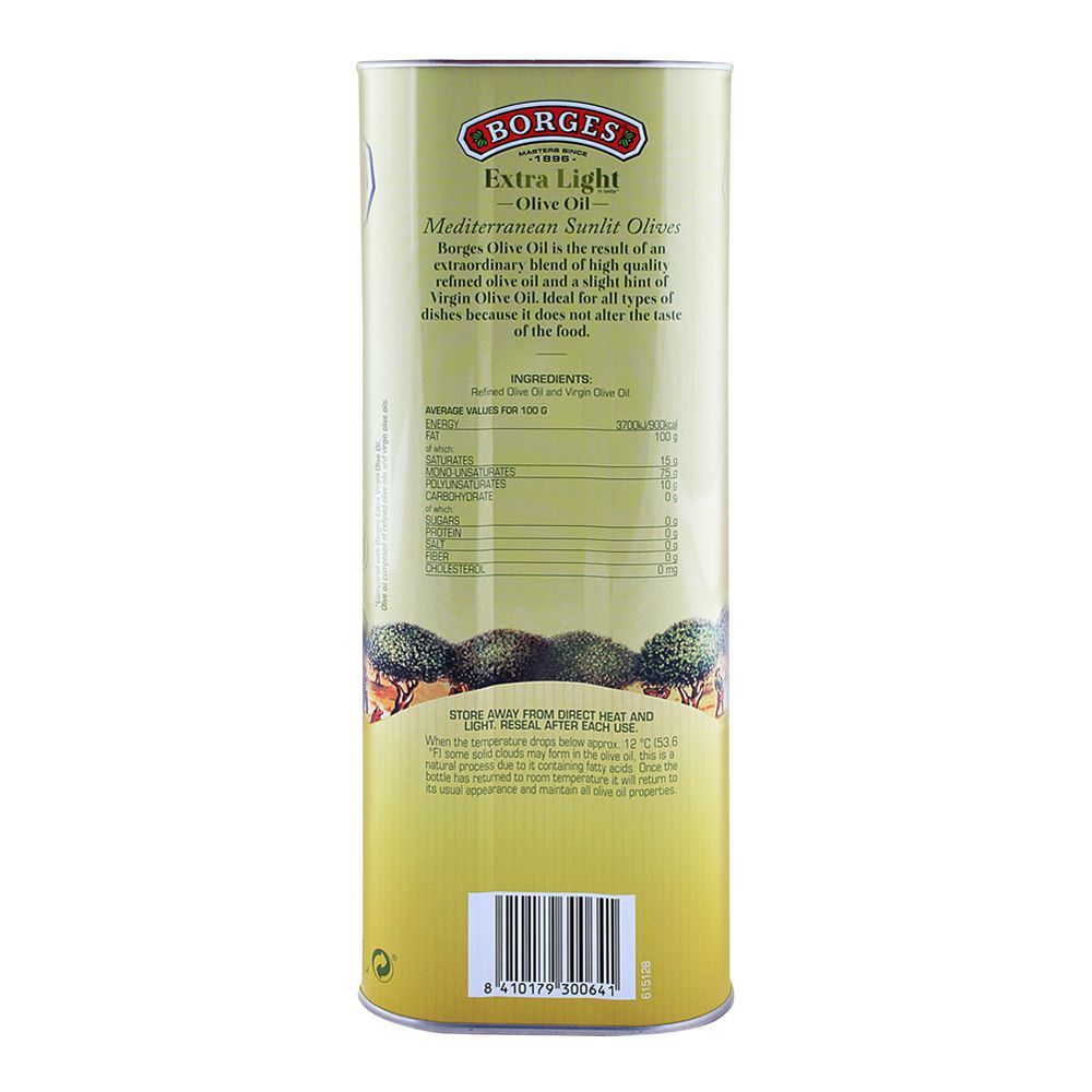 Borges Olive Oil Extra Light 4000ml Tin - Image 2