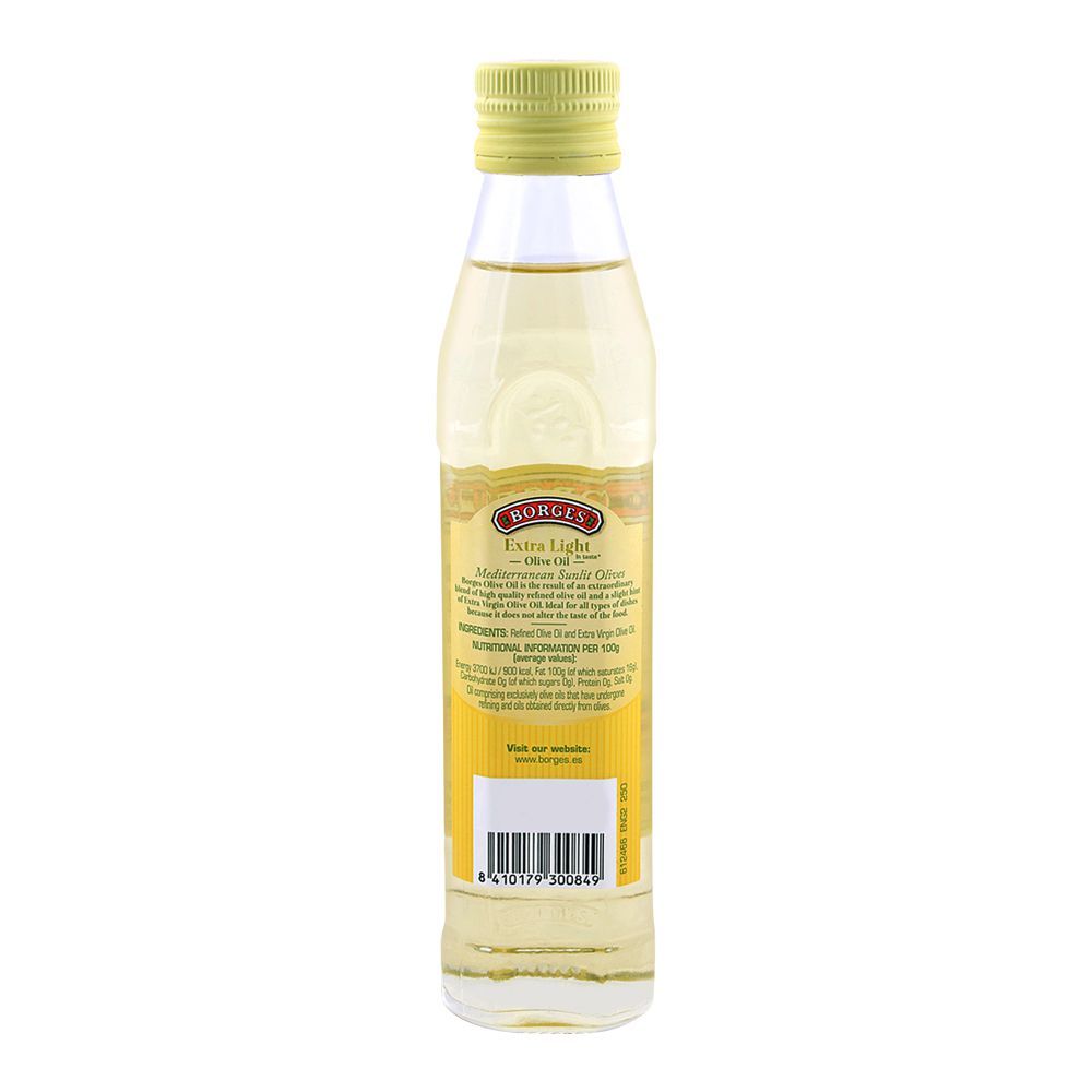 Borges Olive Oil Extra Light 250ml Bottle - Image 2