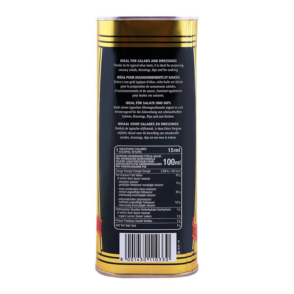 Sasso Extra Virgin Olive Oil Tin 1000ml - Image 2