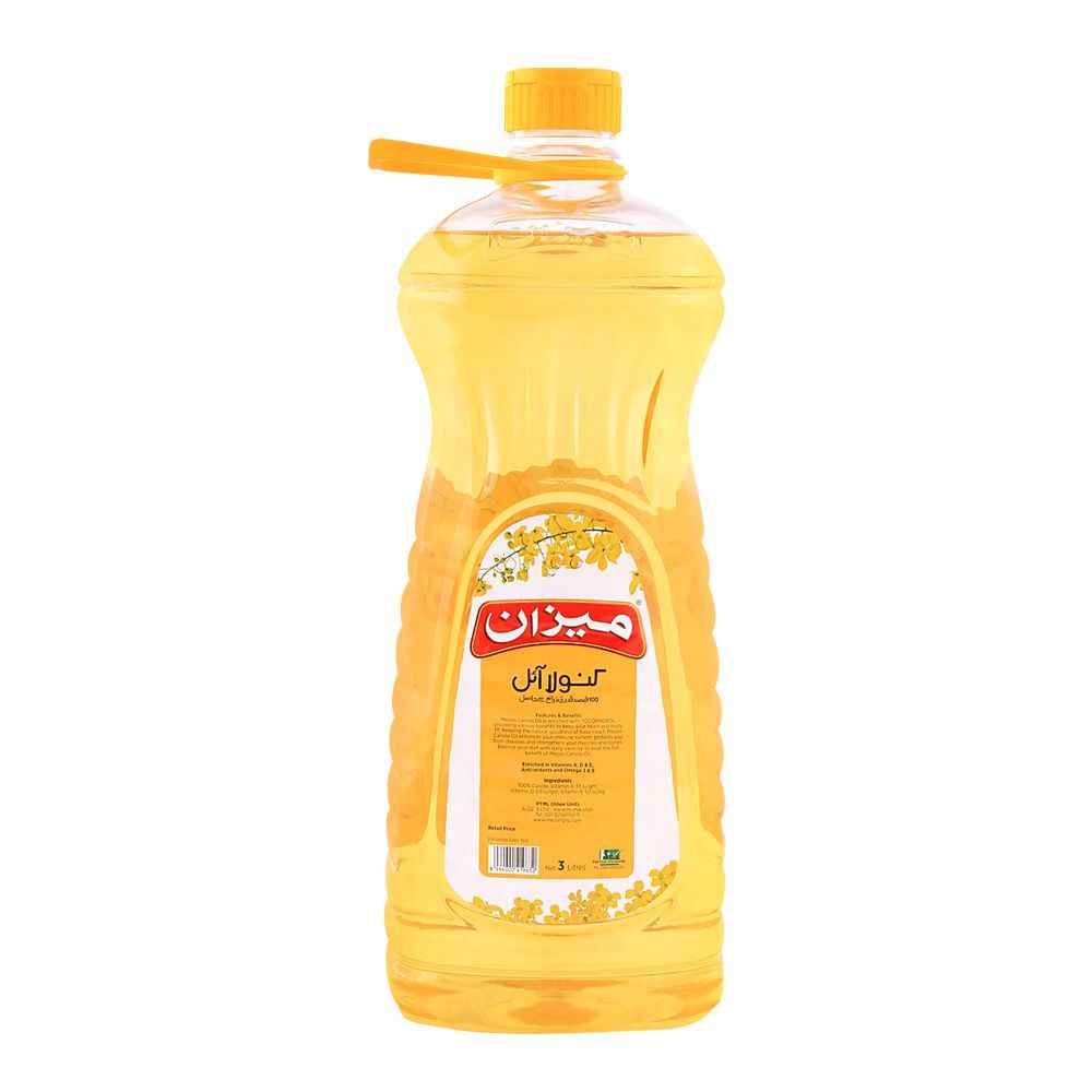 Mezan Canola Oil 3 Litres Bottle - Image 2