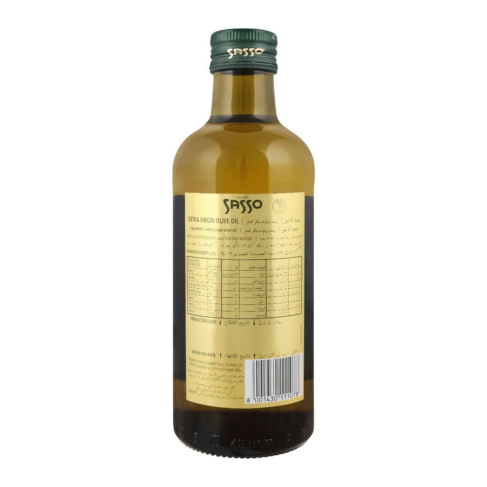 Sasso Extra Virgin Olive Oil, Bottle, 500ml - Image 2