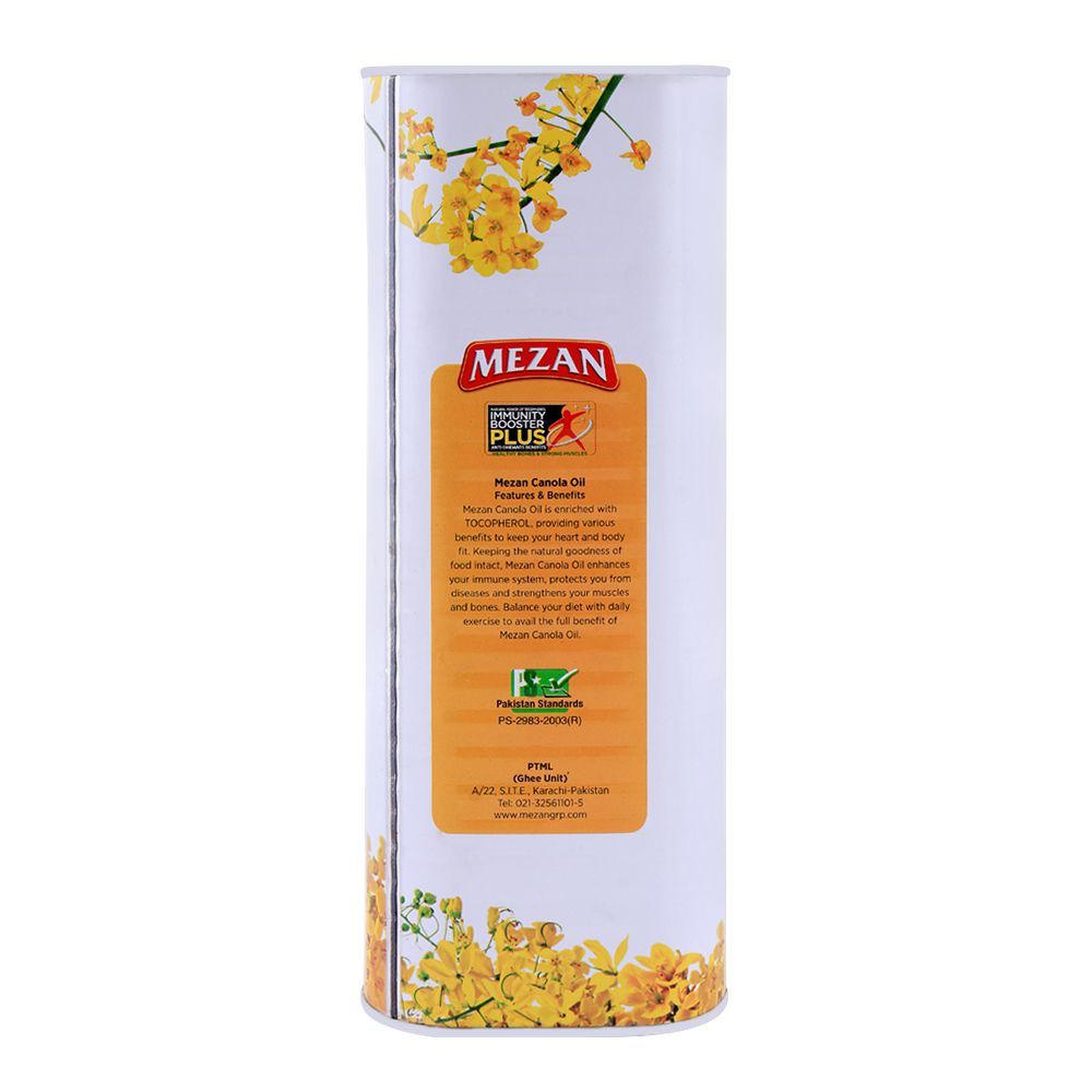 Mezan Canola Oil 5 Litres Tin - Image 3