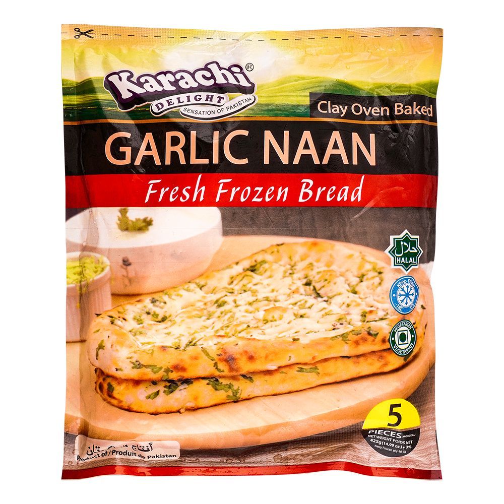 Karachi Delight Garlic Nan 5 Pieces - Main Image